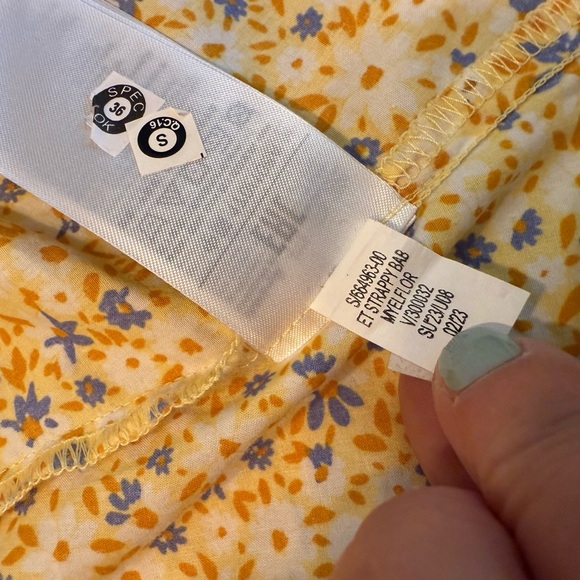 🔥 New GAP® Yellow Floral Babydoll Dress size XL X-Large NWT - Picture 11 of 11